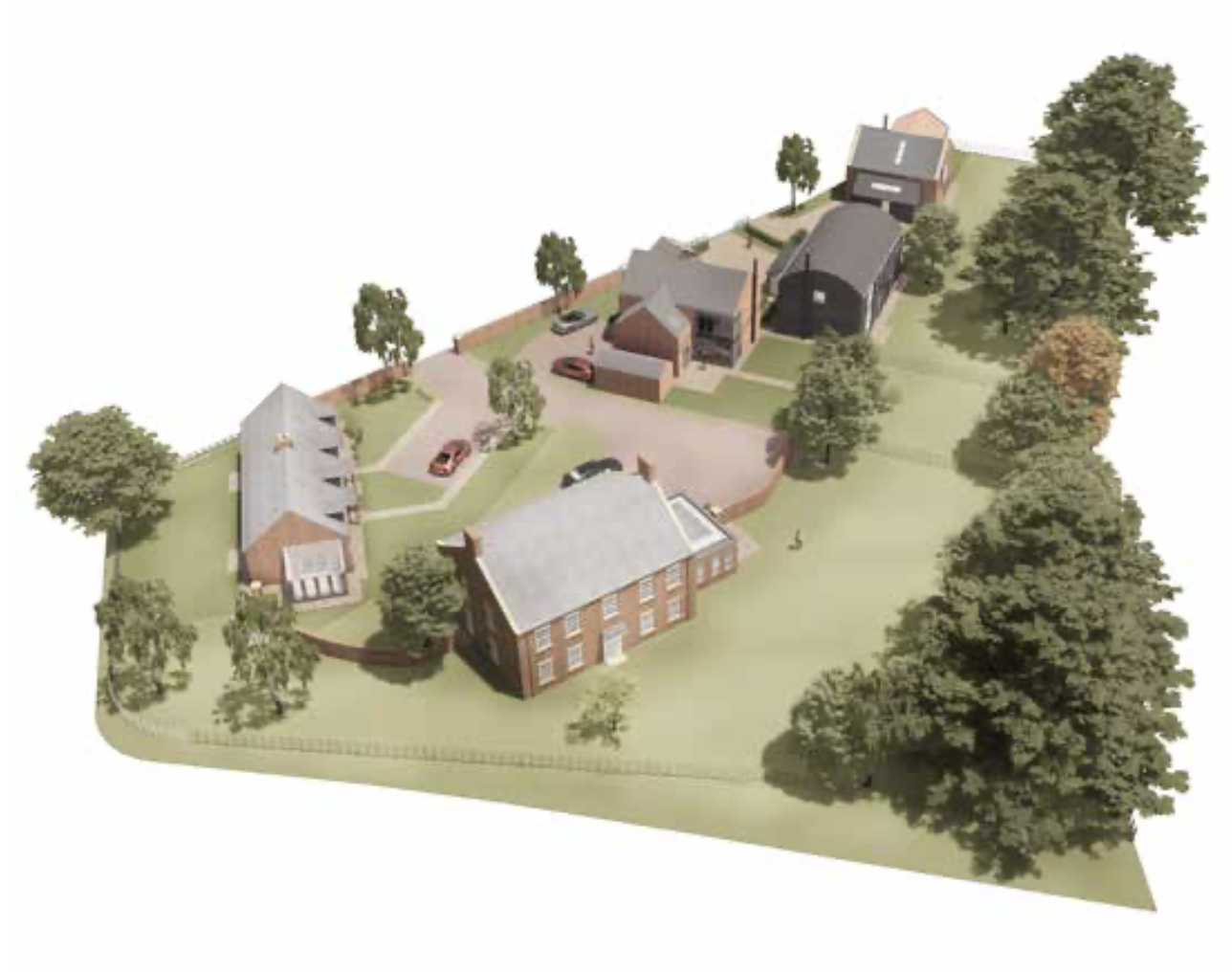 Spawforths artists architects visualisation of residential development Howden East Riding of Yorkshire