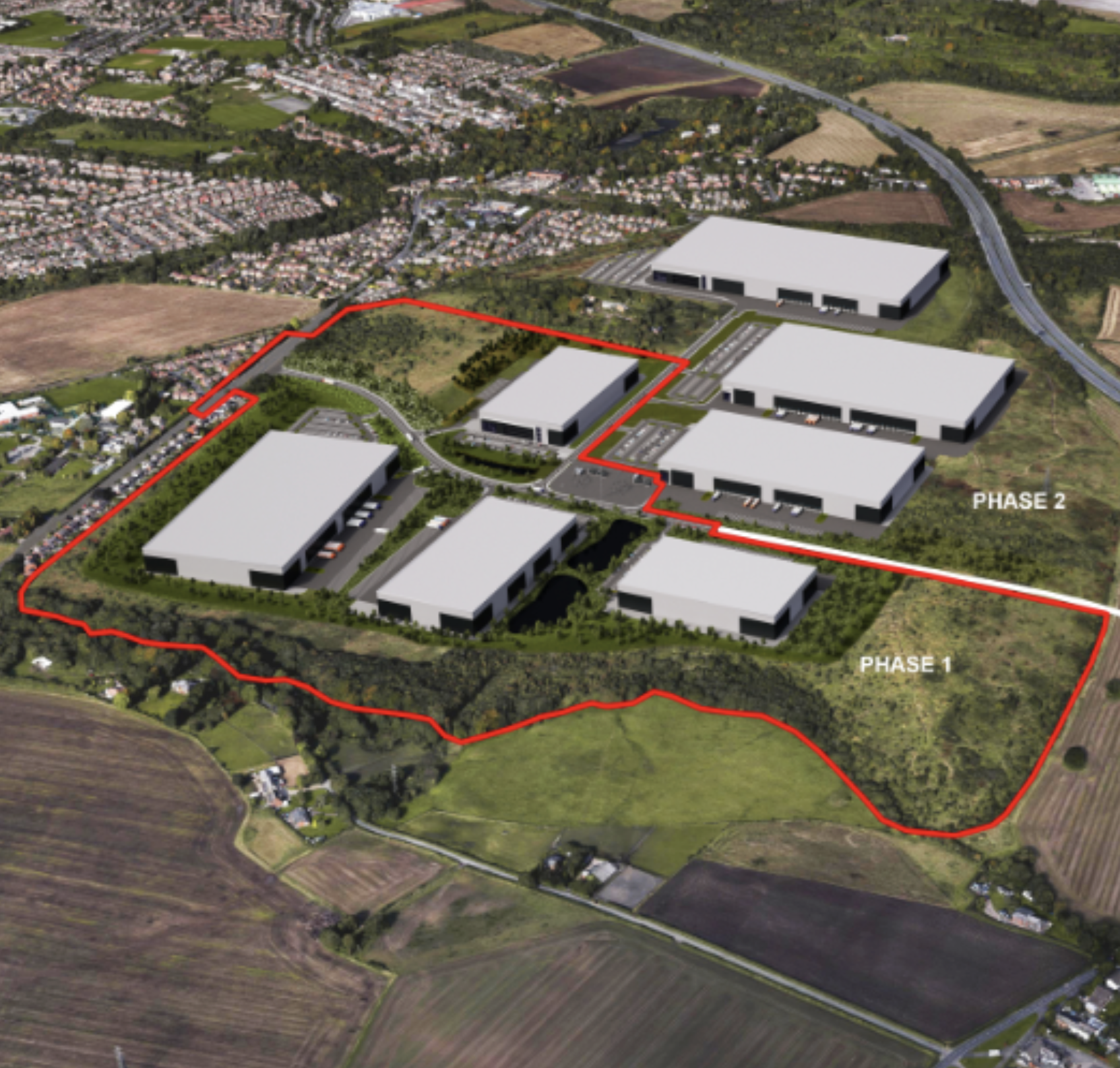Town planning of former Parkside Colliery for industrial development