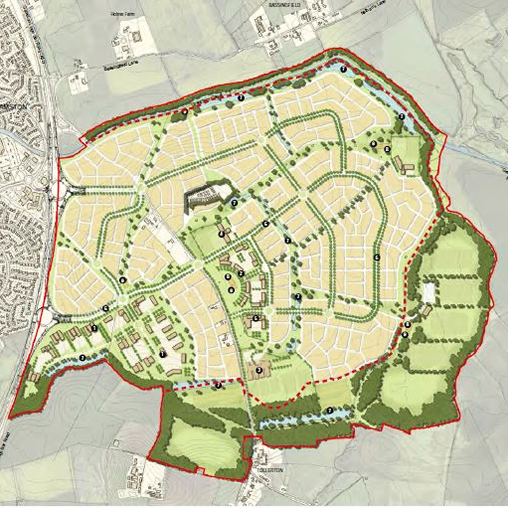 Masterplanning urban extension new settlement Spawforths planners architects