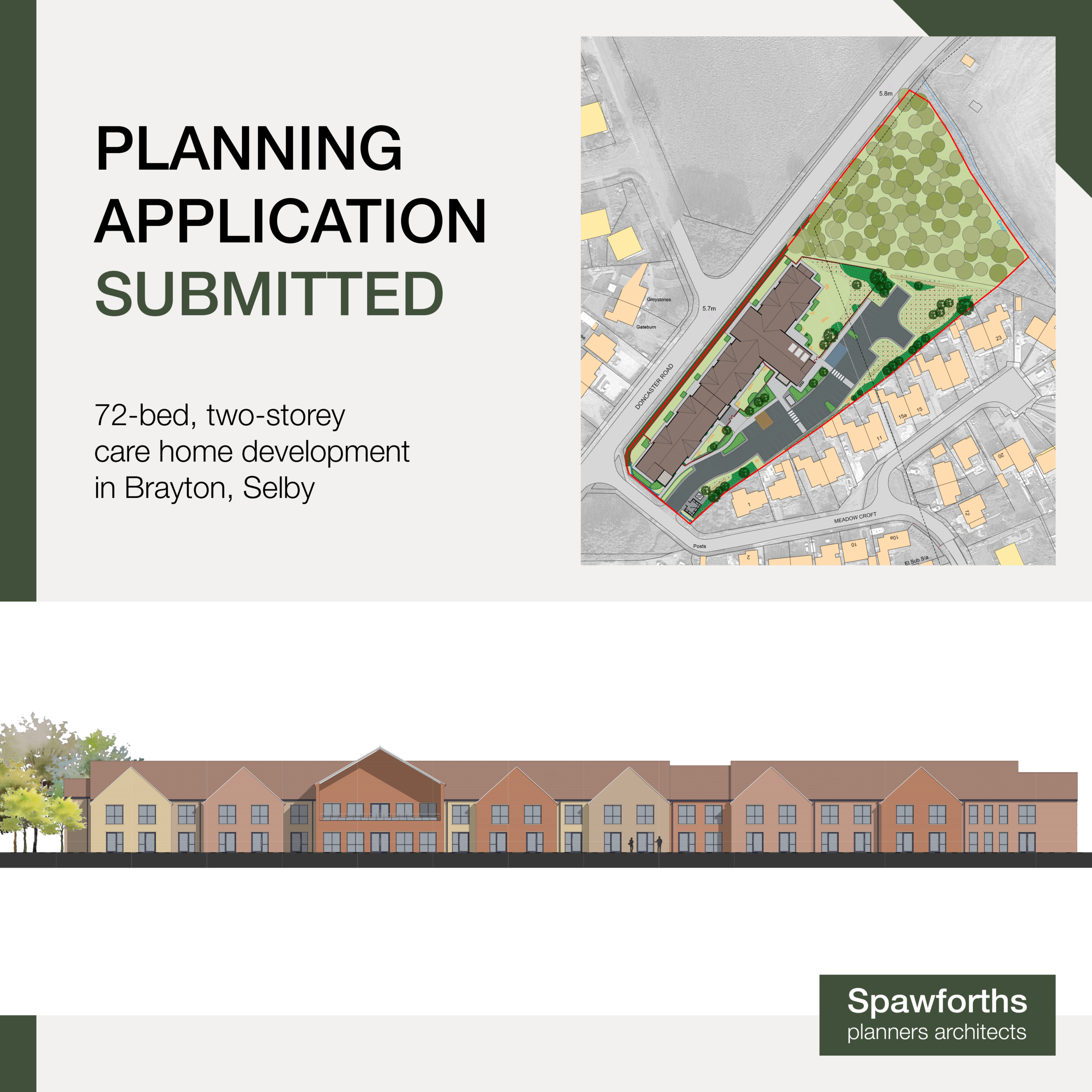 Brayton Care Home planning application submitted Spawforths planners architects
